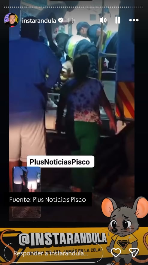 Thamara Medina, hermana de Alejandra Baigorria, fue atendida de emergencia tras sufrir accidente vehicular en Pisco.