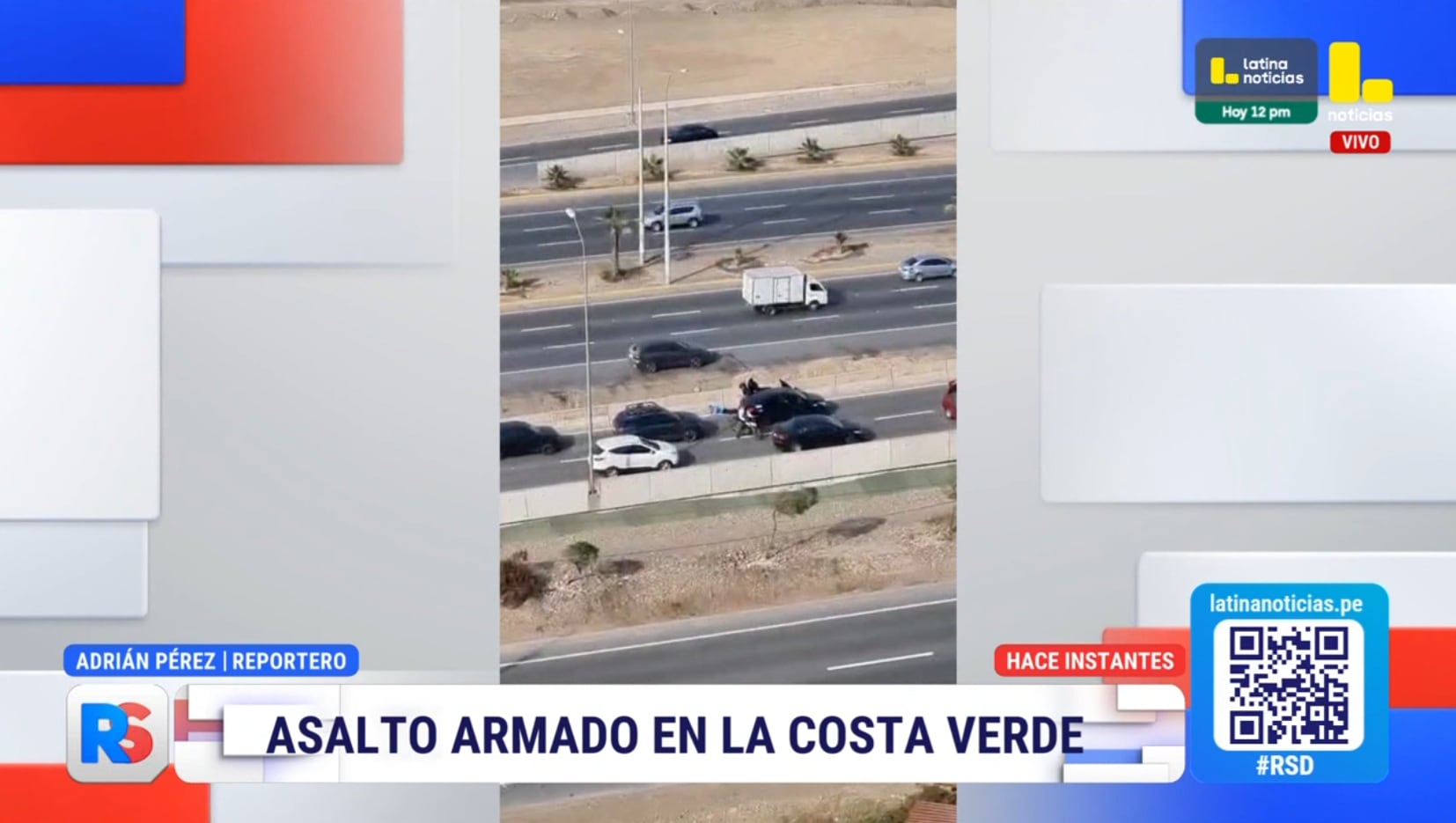 Captan violento asalto en la Costa Verde. Sujetos armados interceptaron dos vehículos.