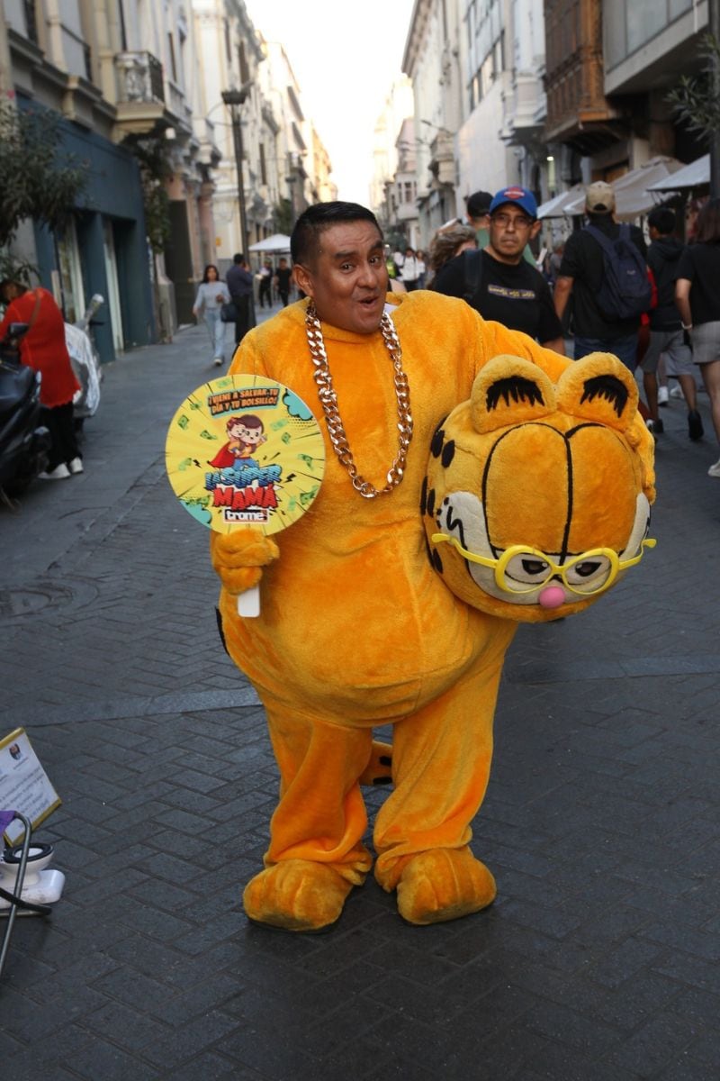 Garfield se apunta con la promo 'La Mamita Más Trome'. Foto: Martín Herrera/Trome