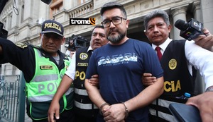 Geiner Alvarado pasó control de identidad y será puesto a disposición del INPE