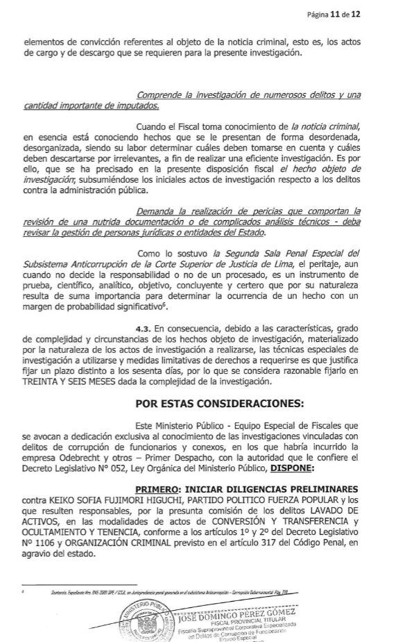 José Domingo Pérez inició diligencias preliminares por audios de Vladimiro Montesinos.