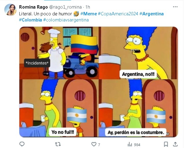 No pararás de reir con los mejoes memes del Colombia Argentina por la fial de la Copa América.