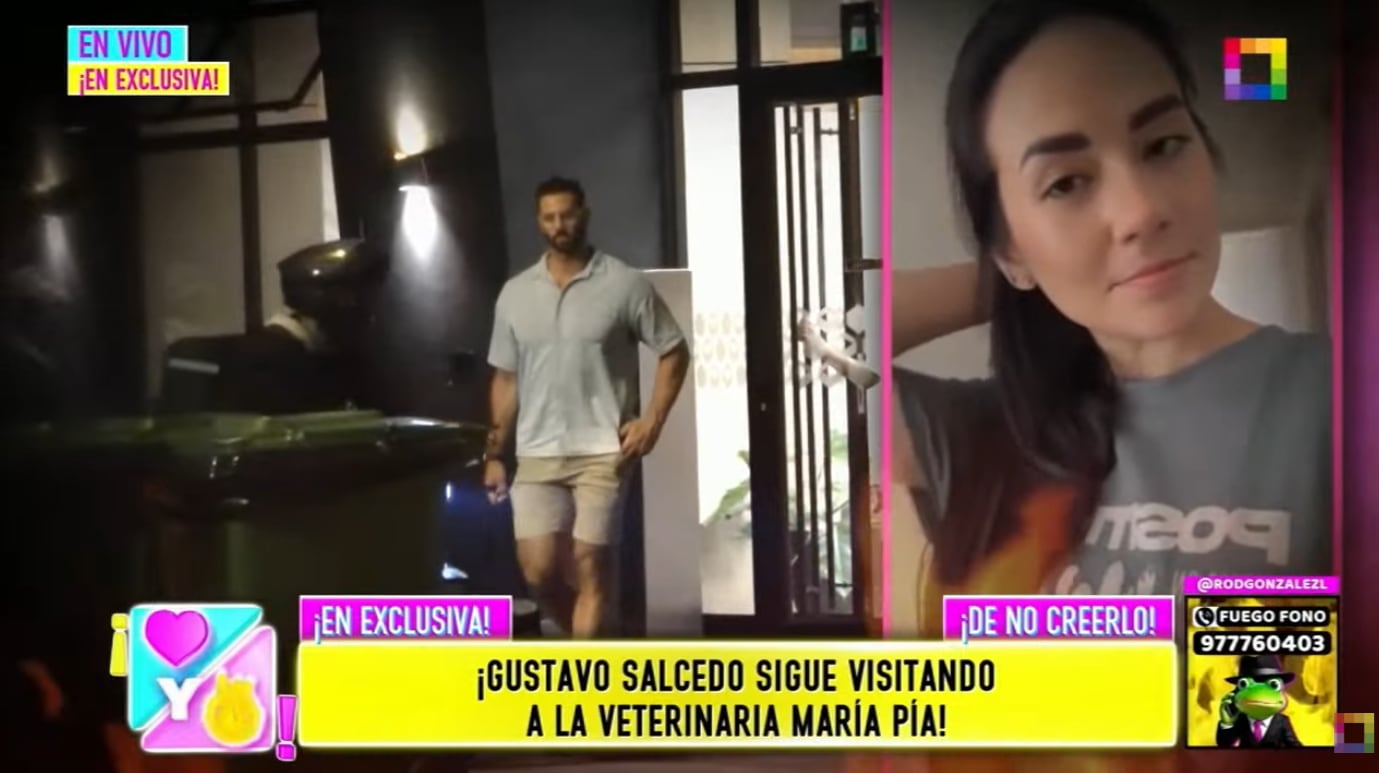 Gustavo Salcedo es captado saliendo del departamento de la venterinaria María Pía Vallejos.