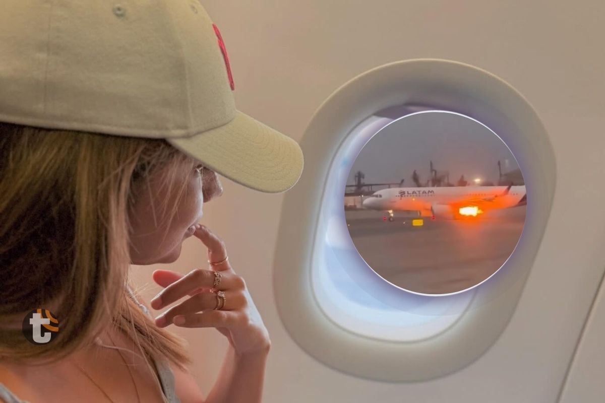 Susana Alvarado compartió con sus seguidores momento en que avión era socorrido por los bomberos (foto: @susanaalvaradoc)
