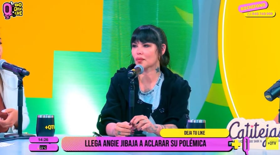 Angie Jibaja se quiebra y responde por denuncia de su hotel. Foto: Captura de Q'Bochinche
