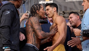 A los empujones terminó el pesaje entre Gervonta Davis y Ryan García, en la previa de la pelea del año | VIDEO