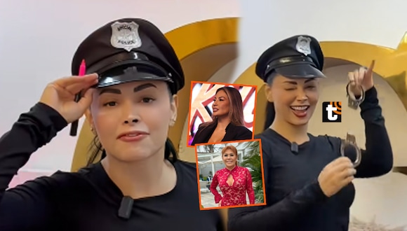 TROME - Pamela Franco se disfraza de ‘oficial’ de policía y ¿responde a Pamela López y Magaly Medina?