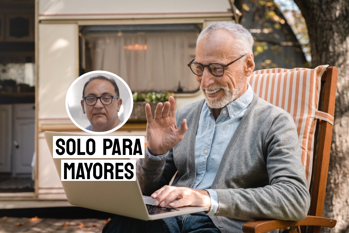 Adulto mayor trabajando. Foto: composición/Istock