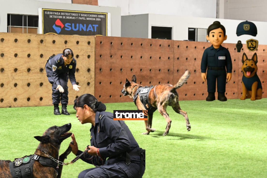 Canes K-9 Sunat y oficiales aduaneros trabajan juntos en servicio del país. (Entrevista: Isabel Medina / Trome).