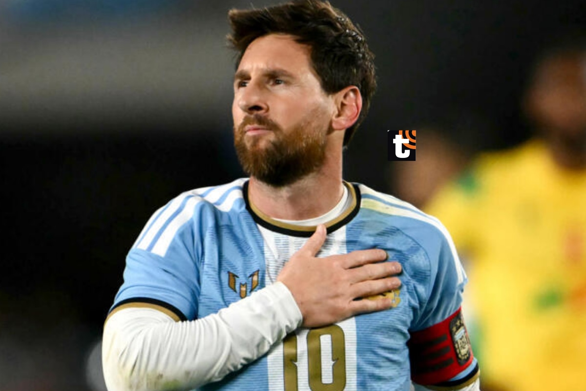 Messi, jugador argentino.