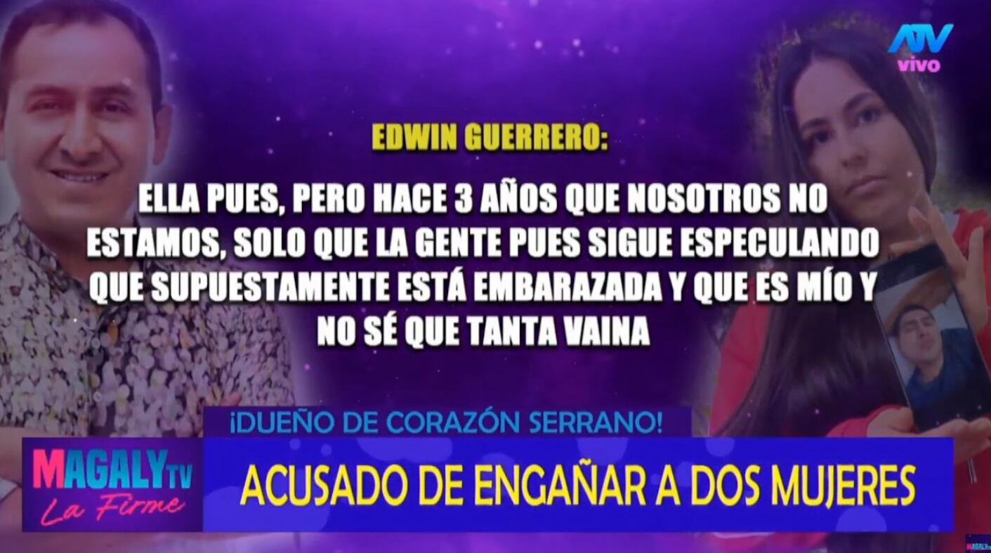 Edwin Guerrero negaba relación y embarazo de Ana Lucía Urbina.