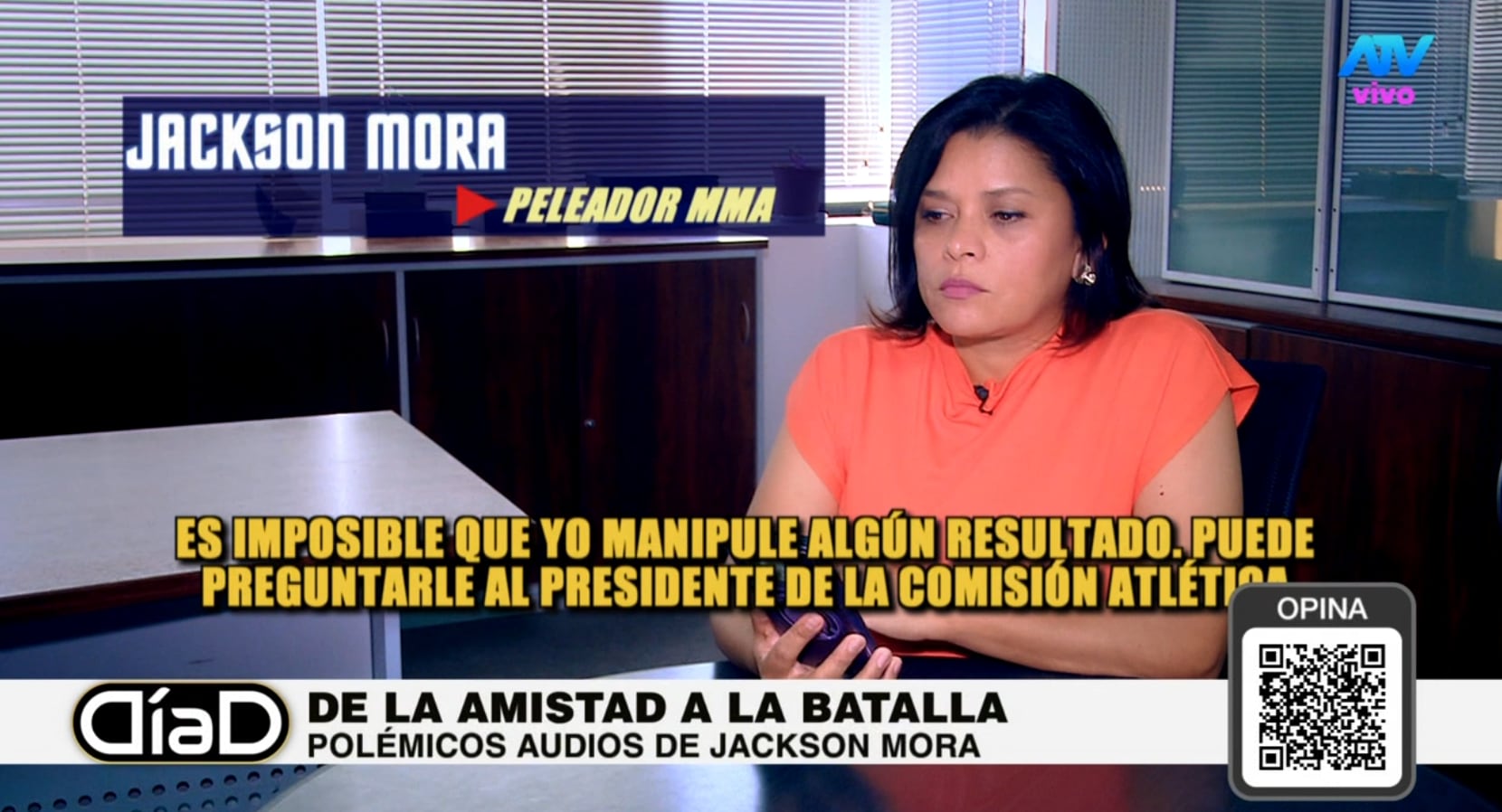 Jackson Mora explicó por qué dijo la palabra "aceitar" en una conversación con un peleador. Negó que se haya tratado de manipular una competencia con dinero.