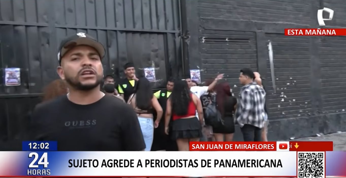 Hombre que agredió a periodistas.