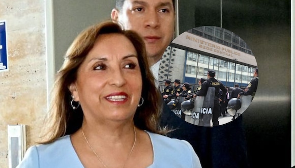 Dina Boluarte estuvo en la sede del Ministerio Público alrededor de una hora y media.