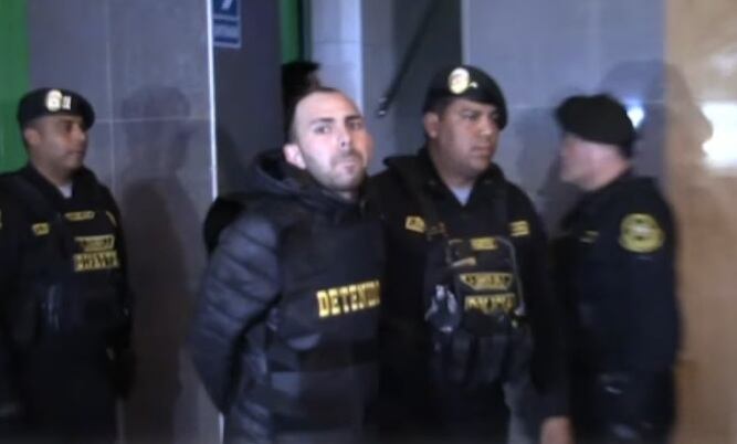 Uno de los intervenidos por crimen en Santa Anita. (Captura 24 Horas)