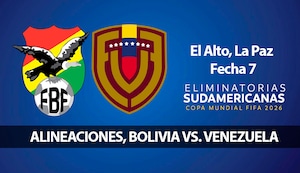 Alineaciones confirmadas de Bolivia y Venezuela, por las Eliminatorias 2026