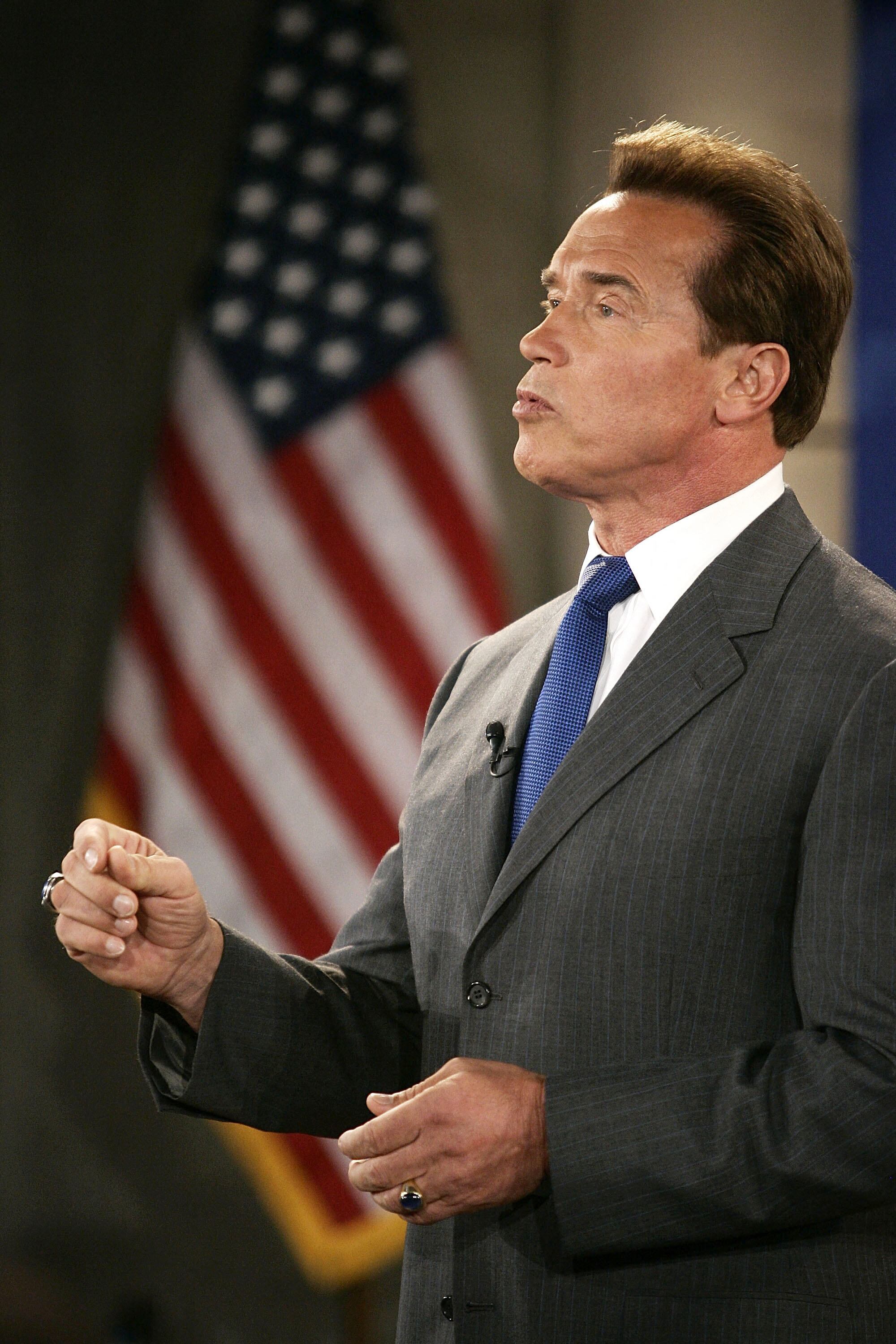 Arnold Schwarzenegger como gobernador de California por el Partido Republicano (Foto: Daminan Dovarganes / AFP)