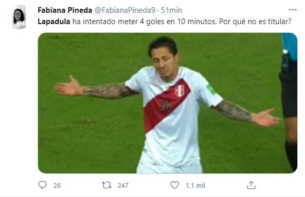 Gianluca Lapadula ovacionado en redes sociales por hinchas peruanos.
