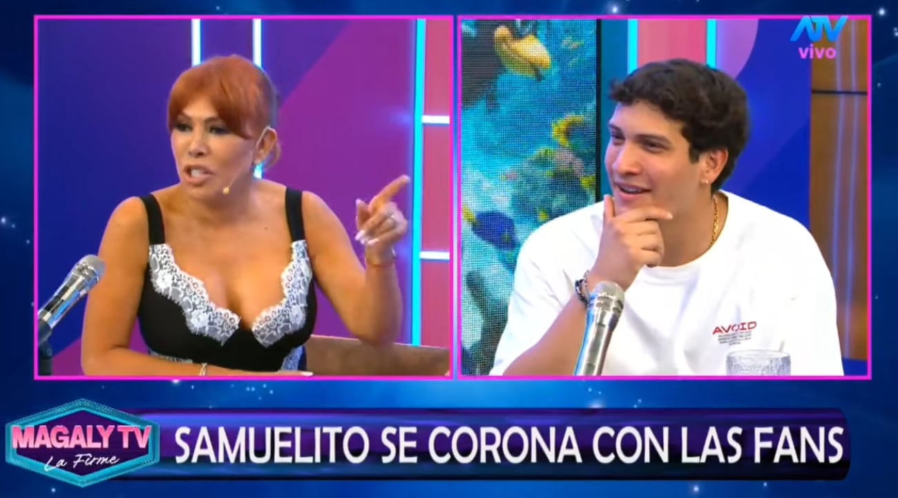 Samuel Dyer Copello, hijo de María Pía Copello, en Magaly TV La Firme.