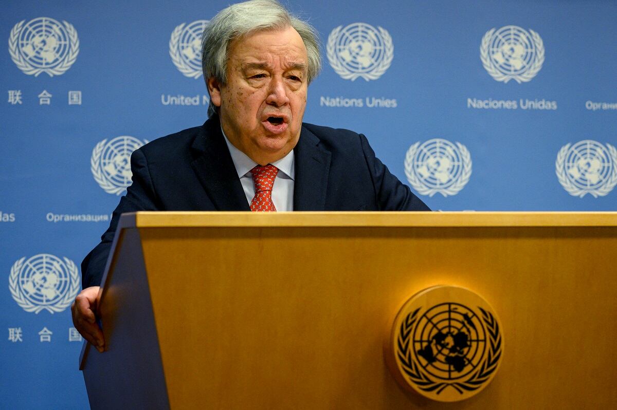 El secretario general de los Estados Unidos, Antonio Guterres. (Foto de Ed JONES / AFP)