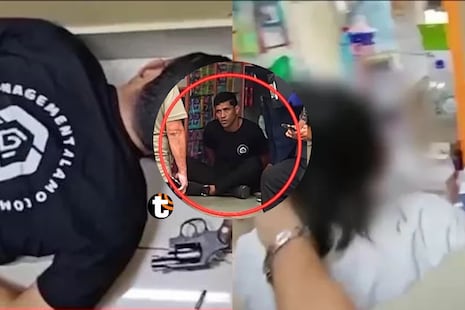 ¡Asalto de película en Villa María del Triunfo! Delincuente tomó de rehén a trabajadora de farmacia y la ...