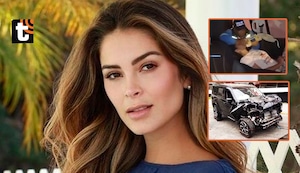 Laura Spoya: el preciso momento en que los bomberos le colocan un collarín y la trasladan en camilla tras violento choque en Surco