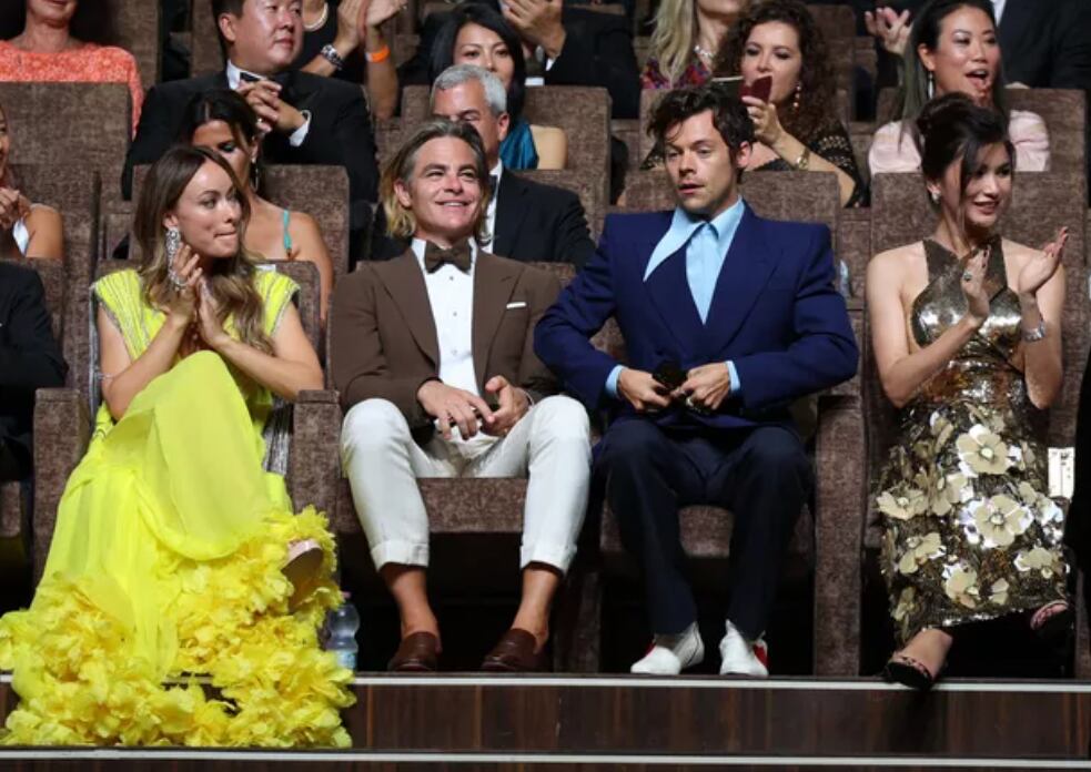 Así lucieron Styles y Pine en la festival. (Foto: Getty)