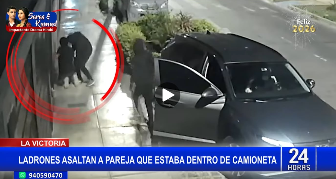 Dueño de la camioneta no puso resistencia y se arrodilló mientras encapuchados se robaban su unidad en La Victoria.