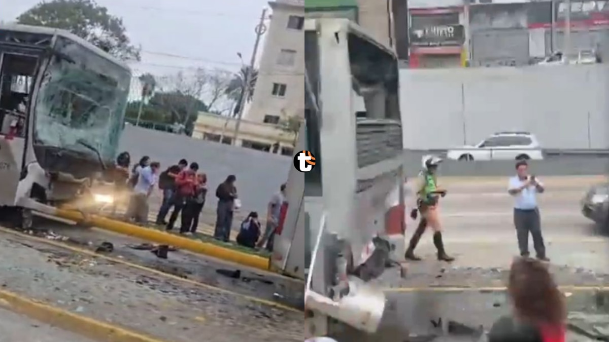 Triple choque de buses del Metropolitano desató pánico y dejó varios heridos en Miraflores | VIDEO | ACTUALIDAD | TROME.COM