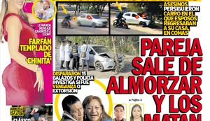 PAREJA SALE DE ALMORZAR Y LOS MATAN