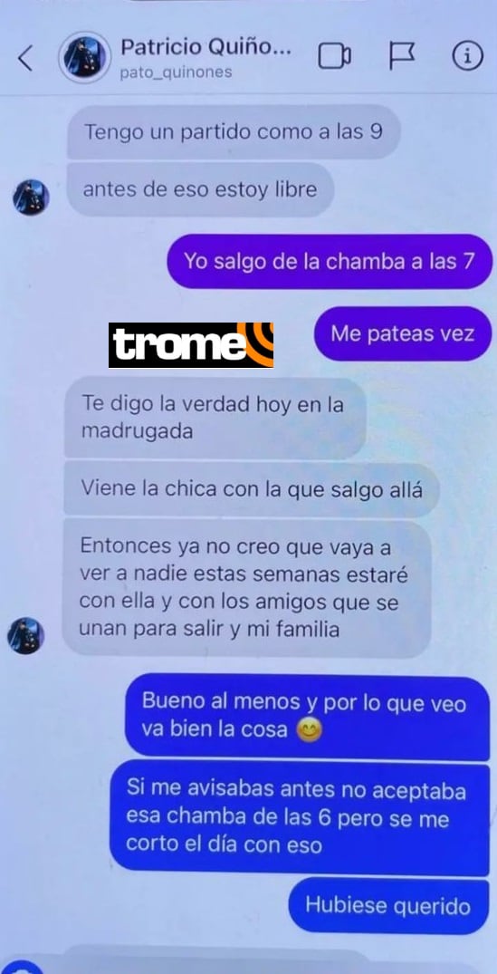 Se filtran chats entre Andrea San Martín y 'Pato' Quiñones. Foto: Instagram