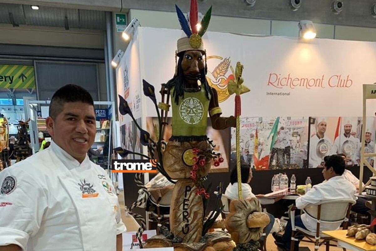 El pan hecho arte. Maestro panadero peruano elabora piezas artísticas. Fue coach del equipo peruano en Francia 2020. (Isabel Medina / Trome)