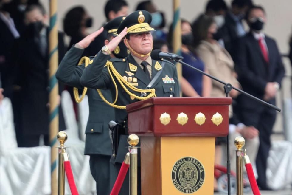 El general de la Policía Javier Gallardo Mendoza, quién fue comandante general de la PNP, reemplazó a César Cervantes. (Foto: Lino Chipana Obregón / @photo.gec)