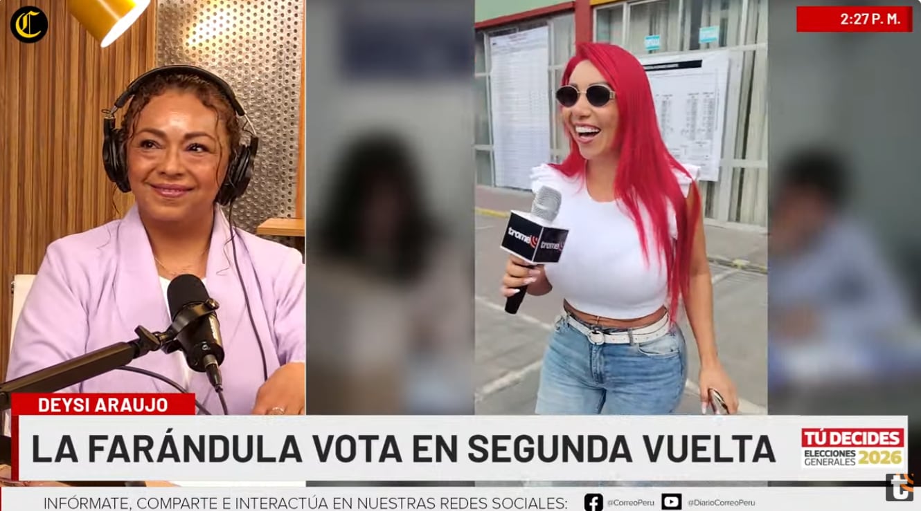 Deysi Araujo votó temprano en su centro de votación en esta segunda vuelta.