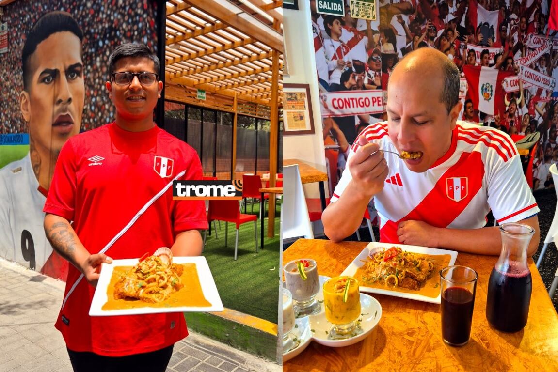 Salen platillos para animar más a los hinchas en la previa del partido Perú vs Chile. (Trome / Isabel Medina)