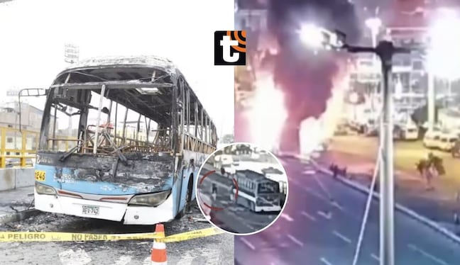 La madrugada en El Agustino quedó marcada por un atentado contra el transporte público.