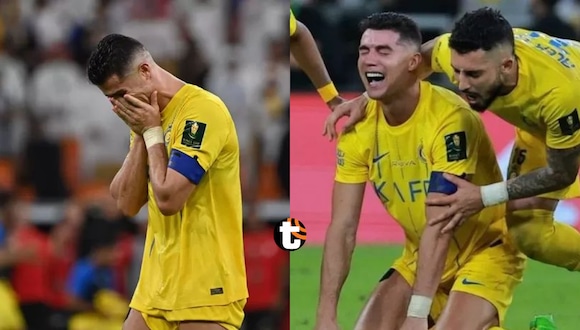 Cristiano Ronaldo lloró desconsoladamente tras perder una nueva final contra el Al-Hilal. Fotos: X.