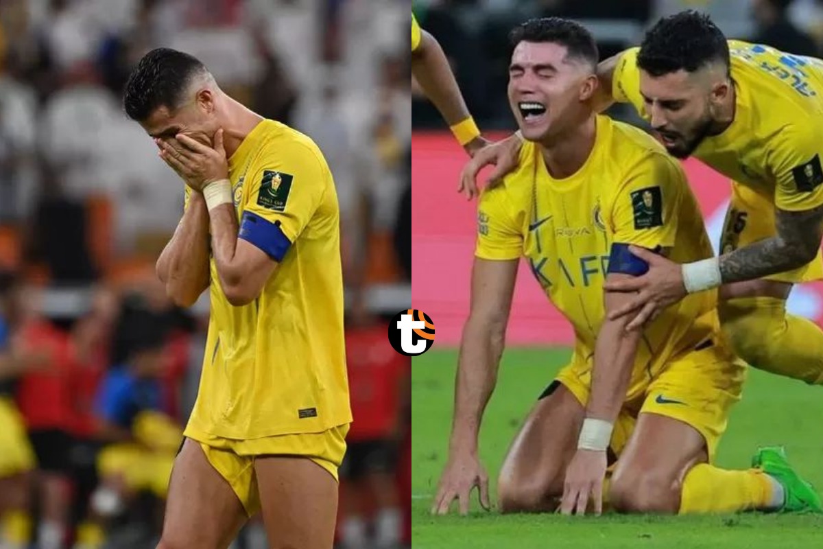 Cristiano Ronaldo lloró desconsoladamente tras perder una nueva final contra el Al-Hilal. Fotos: X.