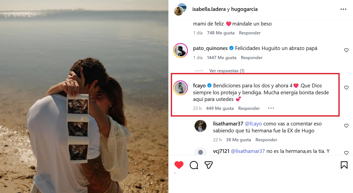 Fiorella Cayo le desea lo mejor a Hugo García, ahora que se convertirá en papá primerizo.