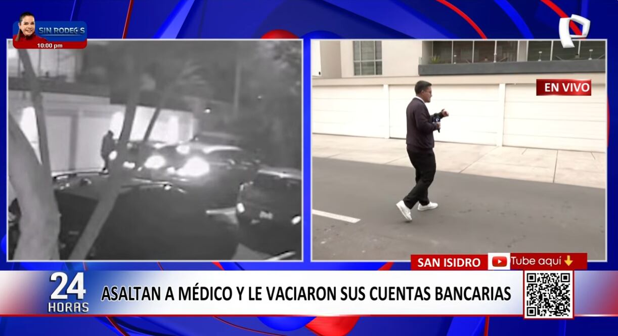 Delincuentes asaltaron a médico y a su esposa cuando llegaban a su casa en San Isidro.