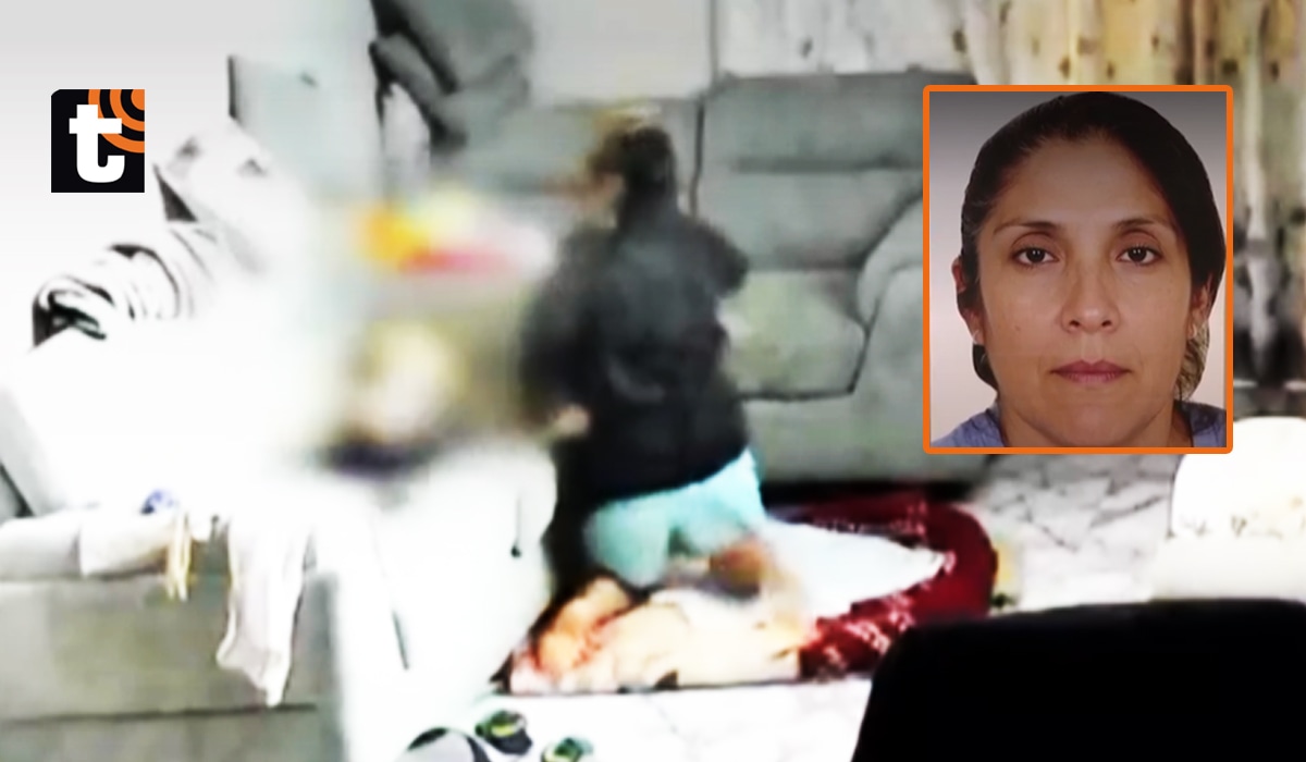 La cámara de videolvigilancia mostró como la niñera despertó al menor y lo manipuló con brusquedad dentro de la sala de la vivienda.