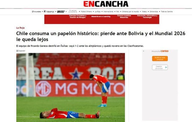 Los diarios chilenos criticaron duramente a Ricardo Gareca tras la histórica derrota en casa ante Bolivia.