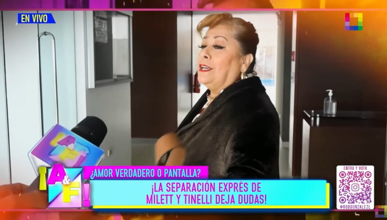 Martha Valcárcel descarta que Milett Figueroa y Marcelo Tinelli estén haciendo un reality de su relación amorosa.