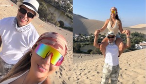 Paul Michael comparte fotos con Pamela López en su paseíto por la Huacachina