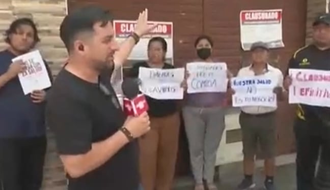 Familiares de afectados por intoxicación en restaurante de Ate