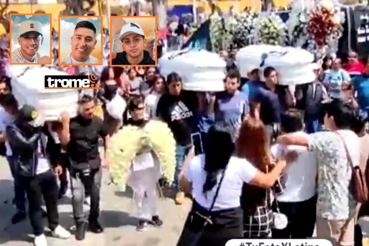 Vecinos de Cañete exigen justicia por la muerte de los hermanos Norbie y Christian Saavedra Rivas y el primo de ambos Román Flores, asesinados a manos de 'Los Gallegos' del 'Tren de Aragua'. (Captura TV)