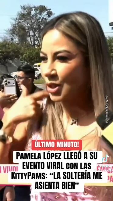 Pamela López llegó a evento de su club de fans y dice que la soltería le asienta bien tras ruptura con Paul Michael.
