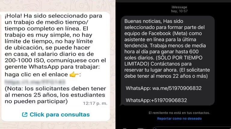 Estafas por WhatsApp