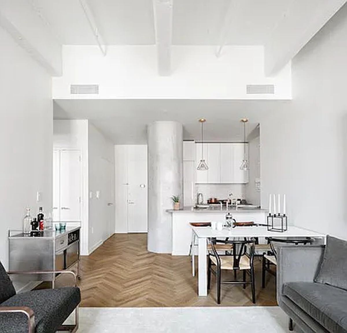 Así luce por dentro parte del inmueble de Hudgens (Foto: streeteasy.com)