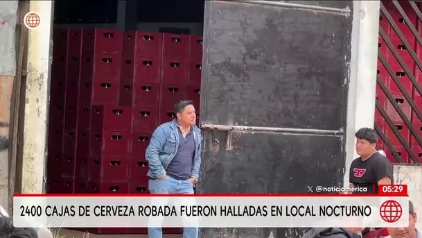 Hallan 2400 cajas de cerveza robadas en local nocturno de Pucallpa. Foto: América Noticias